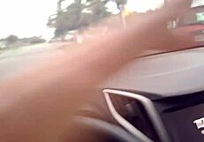 Gorgeous African Girl Risks Public Beach Sidewalk Masturbation Thrill