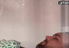 Ebony Zaawaadi seduced by roommate into DOGGYSTYLE RIDE big cock interracial cumshot dorm heat