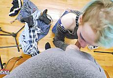 Raven Blonde Coed Rims Deepthroats Toys Swallows Cum Greedily