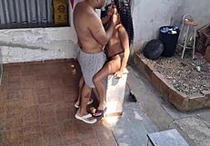 latina teen bent over assfucked doggystyle with bikini tan lines