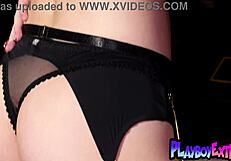 petite teen molly little slips out of black lingerie slowly
