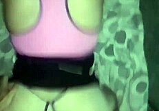 pov solo latina bends over with open blue thong