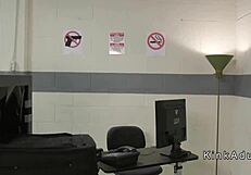 Intense pleasure surges through bound lesbians using anal toys at airport security