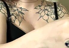 her swollen belly hides a naughty stuffing secret