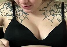 her swollen belly hides a naughty stuffing secret