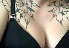her swollen belly hides a naughty stuffing secret