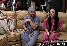 Blaire Celeste Sucks Two Cocks Then Blasted With Cum Pov!