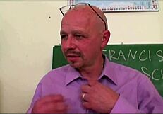 Dirty Teacher Fucks Granddaughter-Like Beautiful Teen In Classroom