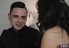 Stepcousin sneaks into kimmy kimm's hairy korean teen pussy for taboo hardcore fun