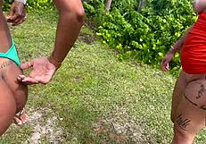 Friends' Bareback Orgy in Woods with Creampie Finish