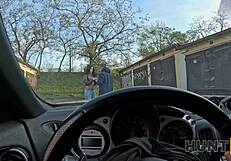 Hot latina girlfriend cheats wildly as cuckold boyfriend watches close up