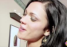 two lesbian brunettes scissor pussies fingering to hard orgasms