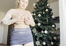 blonde with big natural tits fingers tight tattooed pussy ready