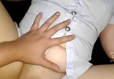 Thai College Girl's Pussy Overflows with Teacher's Creampie Load?