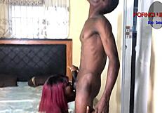 Extreme ebony pussy explodes squirting on massive bbc!
