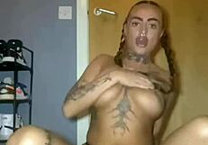 My big tits ache as goth pussy fingers push me over the edge.