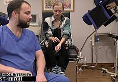 Doctor, ready to blast virgin teen Ava Siren's shaved pussy?