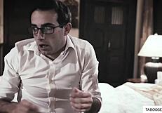 Skinny stepsister roleplays naughty fuck with nerdy guy in heated encounter