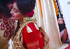 desi bride starsudipa faces thief fucking turning into husband threesome in wedding room