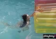 Classy Kaitlynn Anderson Big Tits Nude Pool Strip