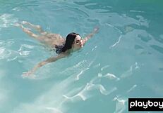 Classy Kaitlynn Anderson Big Tits Nude Pool Strip