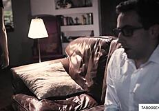 Skinny stepsister roleplays naughty fuck with nerdy guy in heated encounter