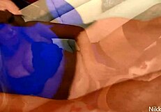 Chesty Nikki Benz Finger Fucks Cunt in Solo Lingerie Show