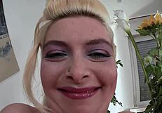 Vanessa strips slow revealing big nipples at her first casting