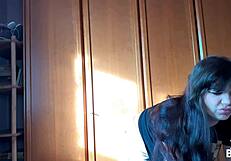romanian teen slave farts constantly while teased humiliated with dirty talk in closeup bdsm bunny play