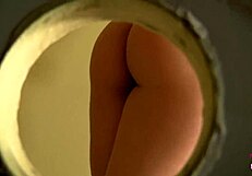 yo check out gracie glam jerking that monster cock from the gloryhole damn