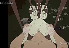 bound ogre girl feels the helpless thrill as monster claims her in fantasy hogtie