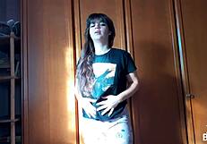romanian teen slave farts constantly while teased humiliated with dirty talk in closeup bdsm bunny play