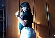 romanian teen slave farts constantly while teased humiliated with dirty talk in closeup bdsm bunny play
