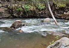 i crave those risky backshots pounding her ass by the river outdoors