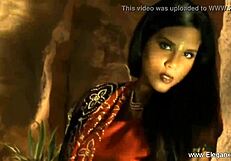 sweet indian milf strips teasing with sensual brunette curves and nude dance