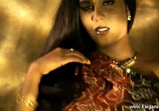 sweet indian milf strips teasing with sensual brunette curves and nude dance