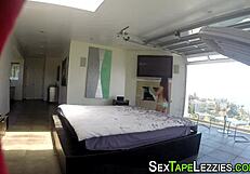 petite blonde lesbians finger each other in homemade hd sextape