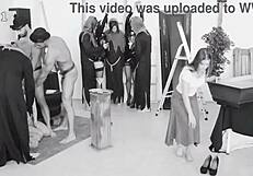 vampires rip clothes for rough lesbian gangbang ass licking and gaping