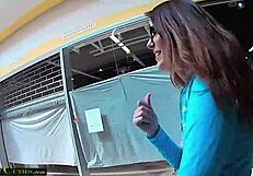 shy czech teen heads to the mall for some public fun with her cute friends