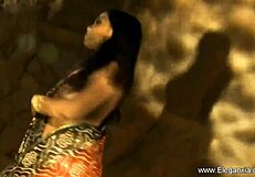 sweet indian milf strips teasing with sensual brunette curves and nude dance