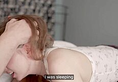 Boyfriend Wakes to Fuck Cute Muscular Girl's Wet Pussy 4K