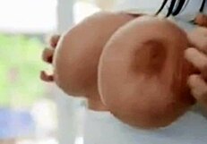 angela white's massive natural tits make my fleshlite sessions explode with cum
