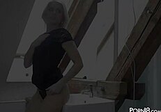 Leggy Czech blonde teen enjoys erotic European fuck session