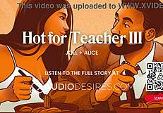 the dominant teacher corners his submissive student at home for rough edging dirty talk fuck