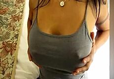 After pants drop Gabby Quinteros fingers her swollen pussy deep