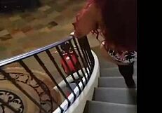 voyeur films erotic milf's big juicy ass shaking seductively in tight clothes