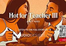 the dominant teacher corners his submissive student at home for rough edging dirty talk fuck