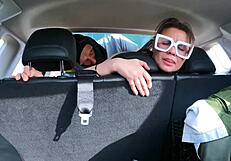 she bent me over in the car for a wild pussy ride fuck