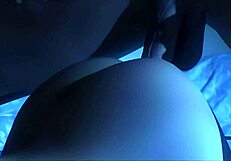 a sensual blindfolded beauty meets mysterious lover for shadowed bedroom passion