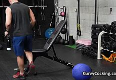 wanna trade that gym vibrator for my thick cock inside your oiled asian teen yoga pussy?